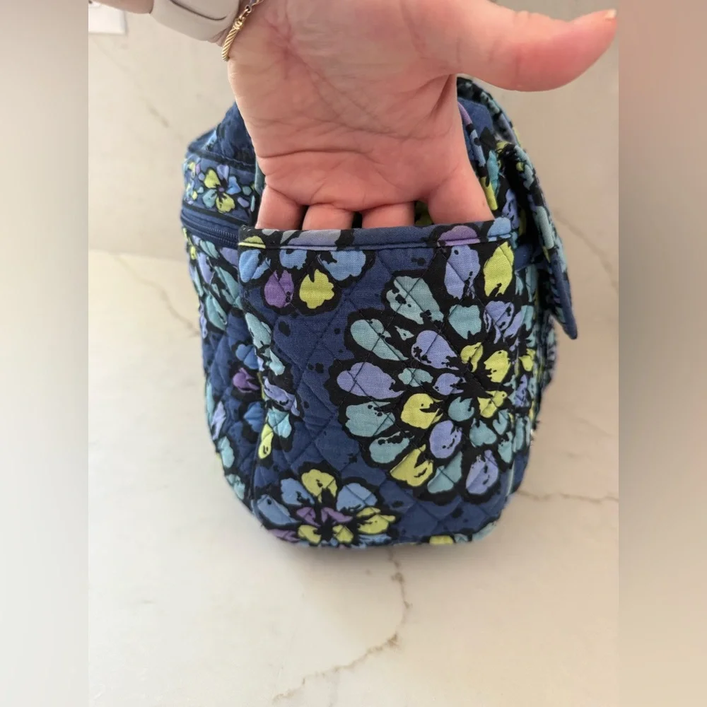 Vera Bradley Indigo Pop Quilted Diaper Bag Tote Blue Purple Green Shoulder Strap